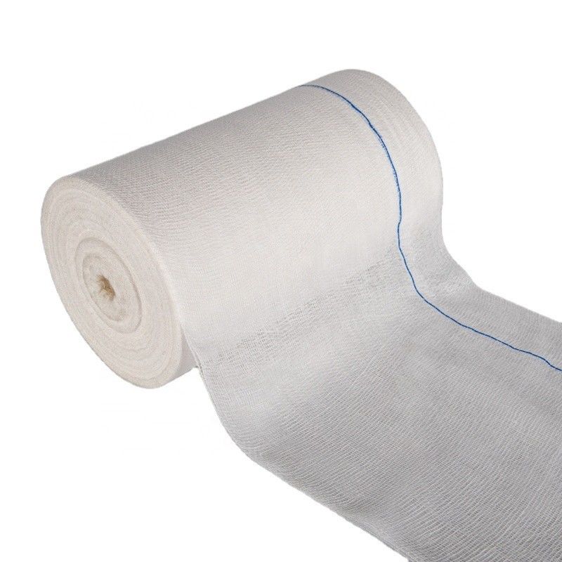 40s 13 Threads 4ply Absorbent Gauze Roll White Color